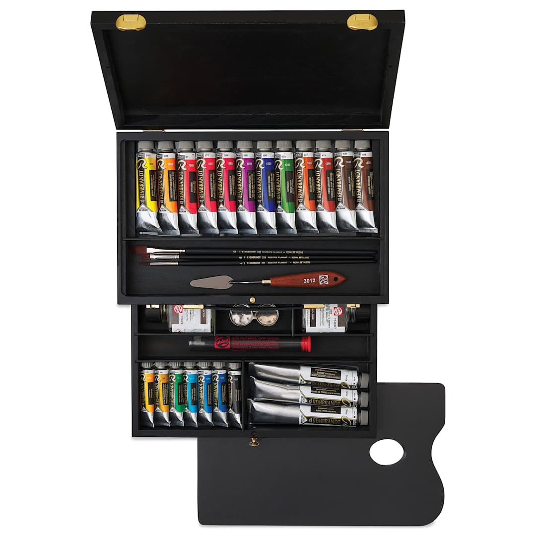 Open in modal - Rembrandt Artists' Oil Paints - Luxury Wooden Box Set