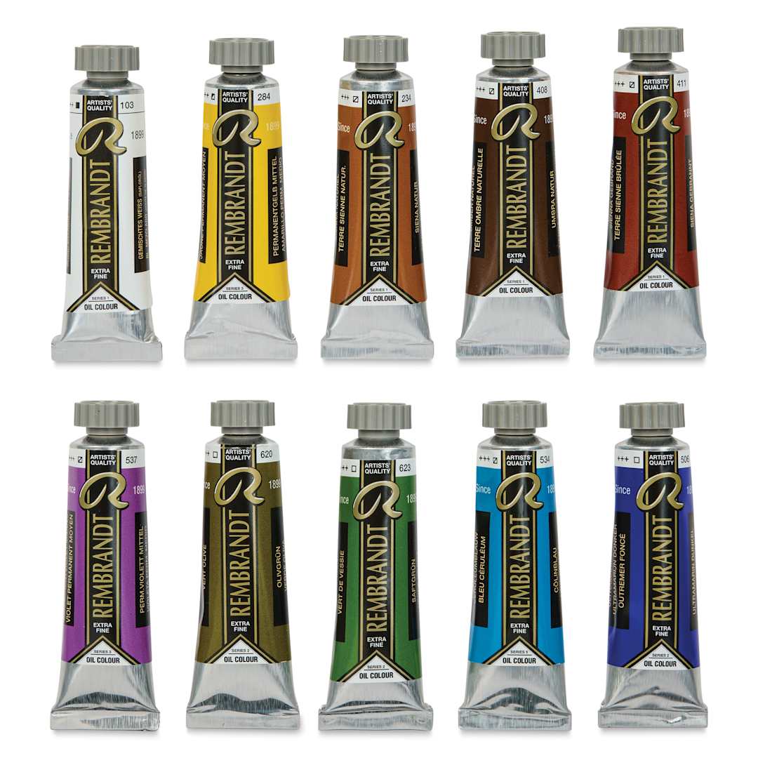 Open in modal - Rembrandt Artists' Oils - Landscape Set, Set of 10, 15 ml tubes
