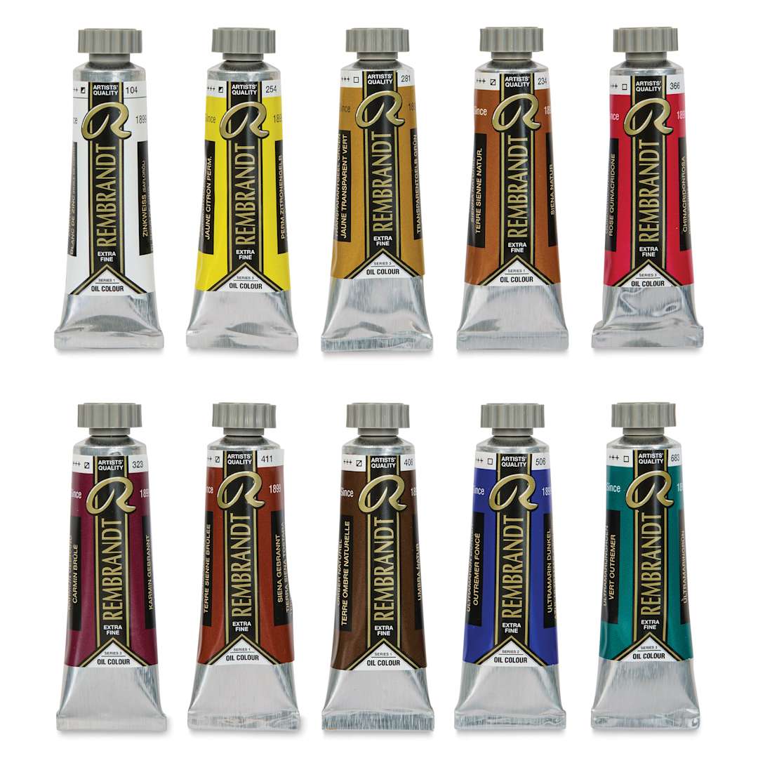 Open in modal - Rembrandt Artists' Oils - Portrait Set, Set of 10, 15 ml tubes
