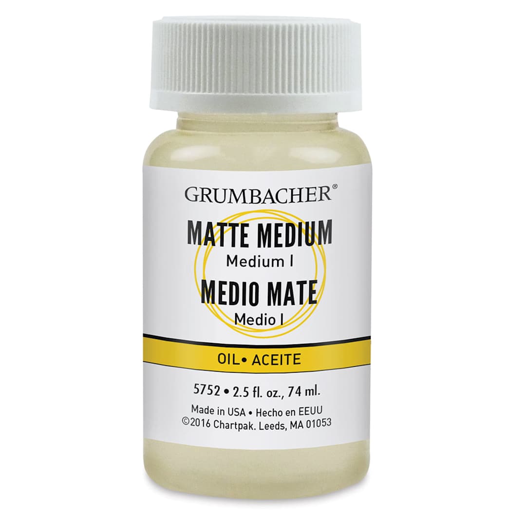 Open in modal - Grumbacher Oil Painting Medium I - Front view of 2.5 oz bottle