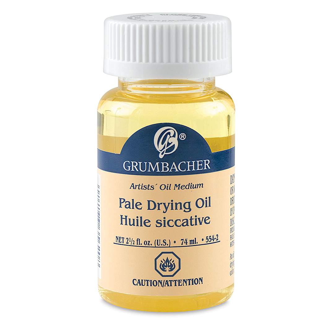 Open in modal - Grumbacher Pale Drying Oil - Front of bottle