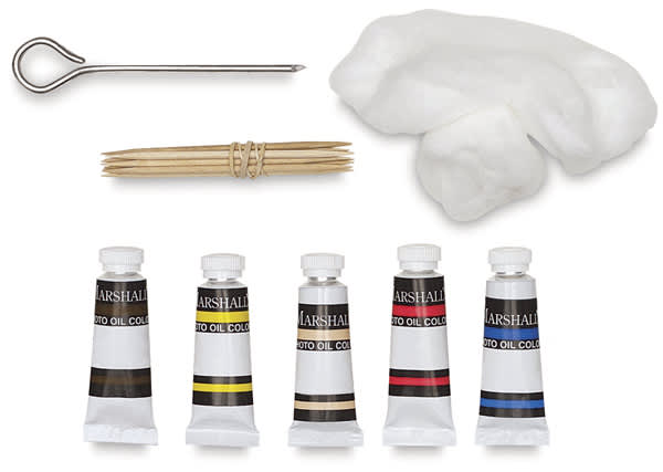 Open in modal - Marshall's Photo Oil Sets - Components of Introductory Set shown