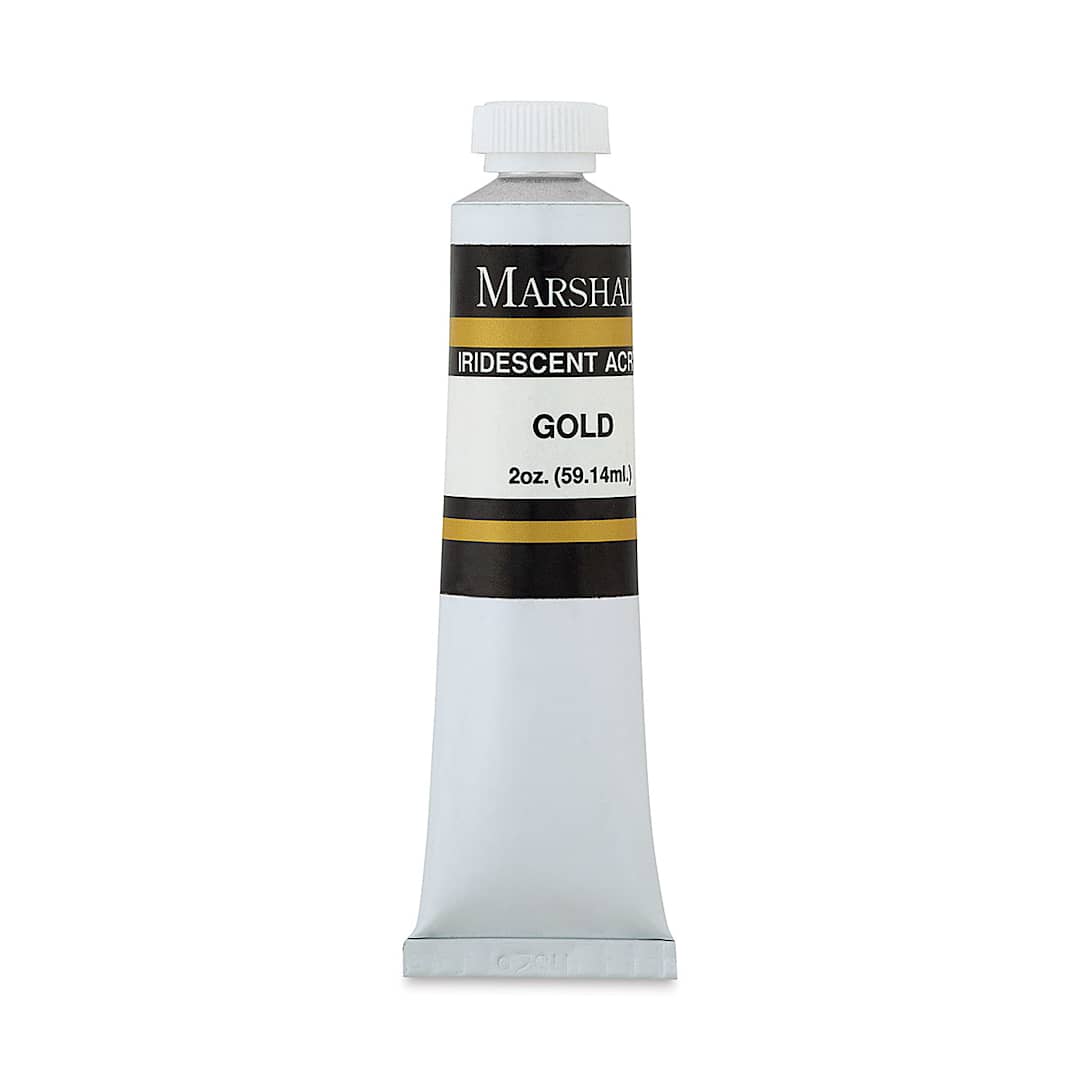 Open in modal - Marshall's Iridescent Acrylic Paint - Gold (Metallic), 59.14 ml, Tube