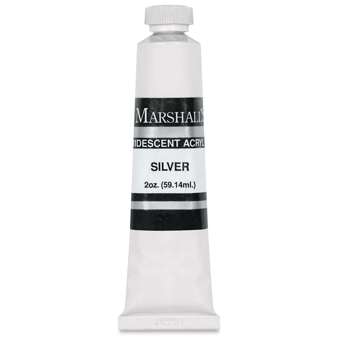 Open in modal - Marshall's Iridescent Acrylic Paint - Silver (Metallic), 59.14 ml, Tube