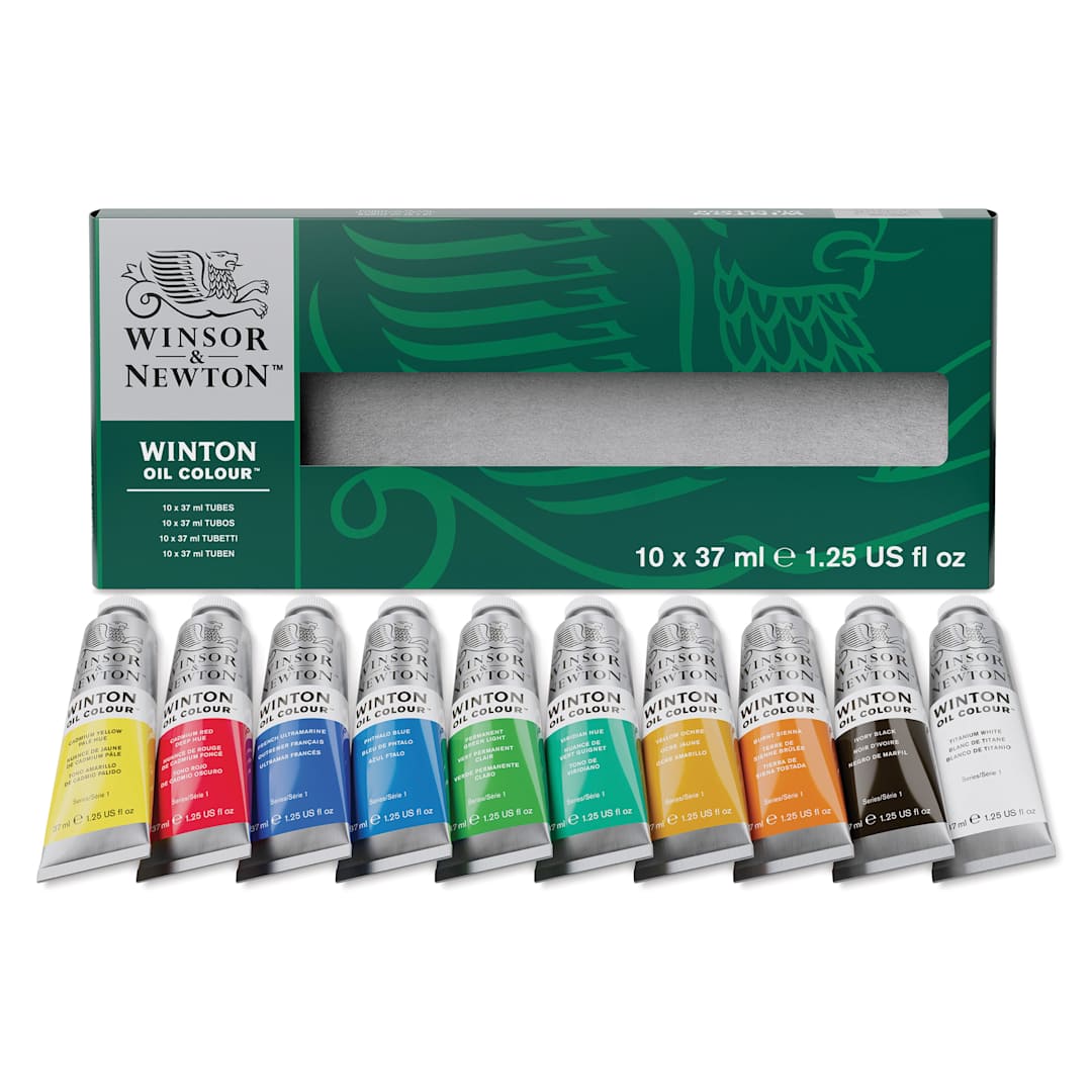 Open in modal - Winsor & Newton Winton Oil Colors - Set of 10 assorted colors, 37 ml tubes