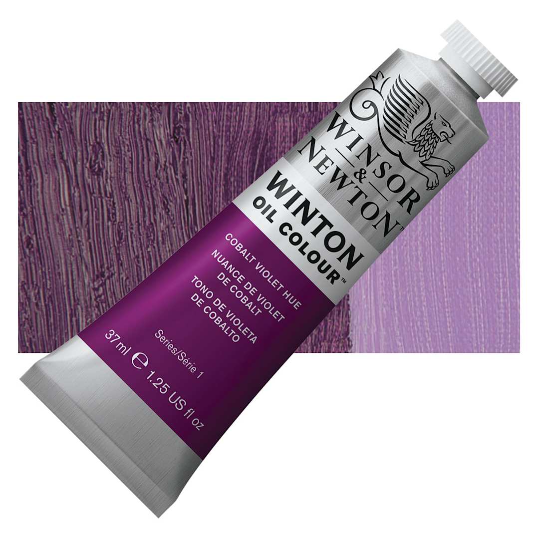Open in modal - Winsor & Newton Winton Oil Color - Cobalt Violet Hue, 37 ml tube and swatch
