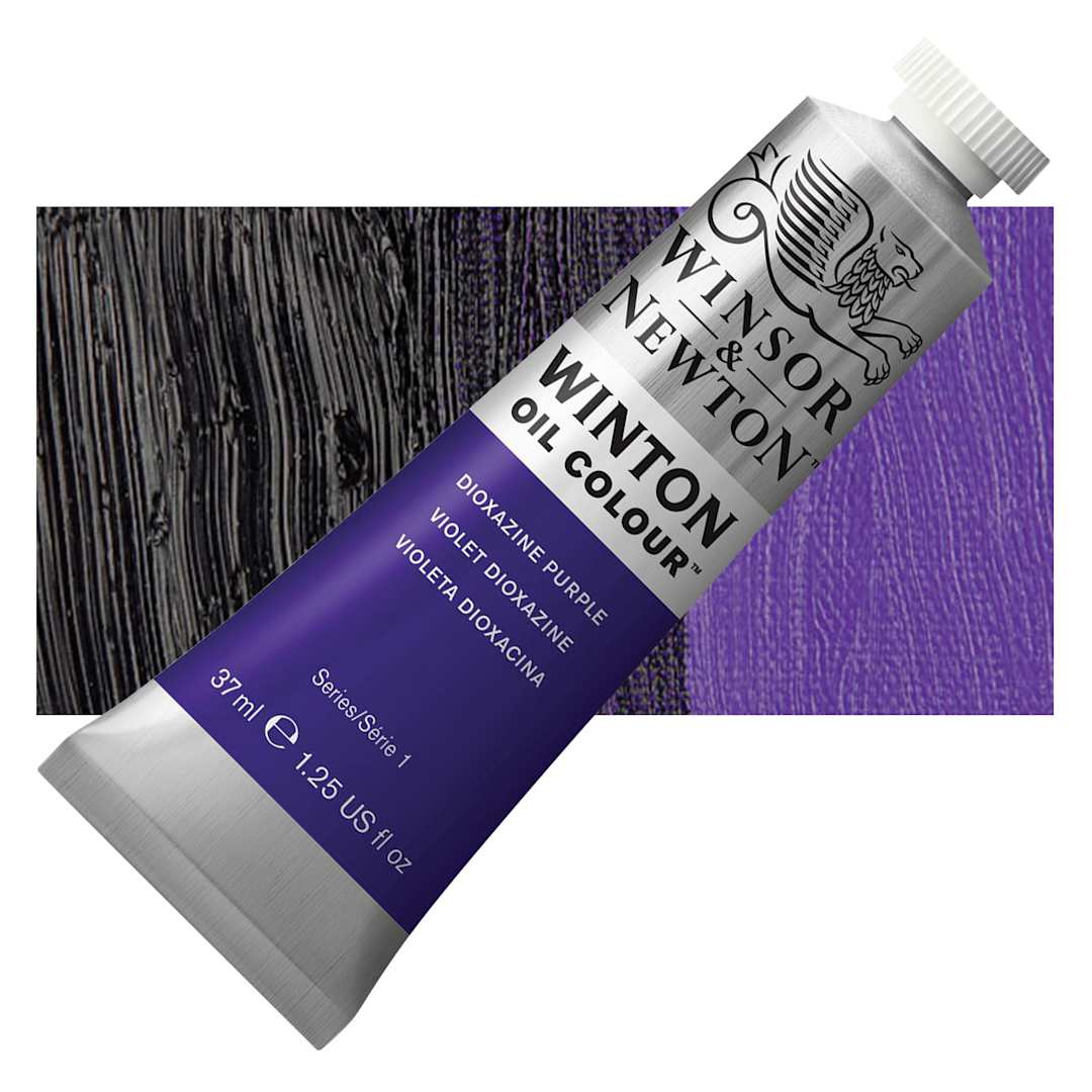 Open in modal - Winsor & Newton Winton Oil Color - Dioxazine Purple, 37 ml tube and swatch