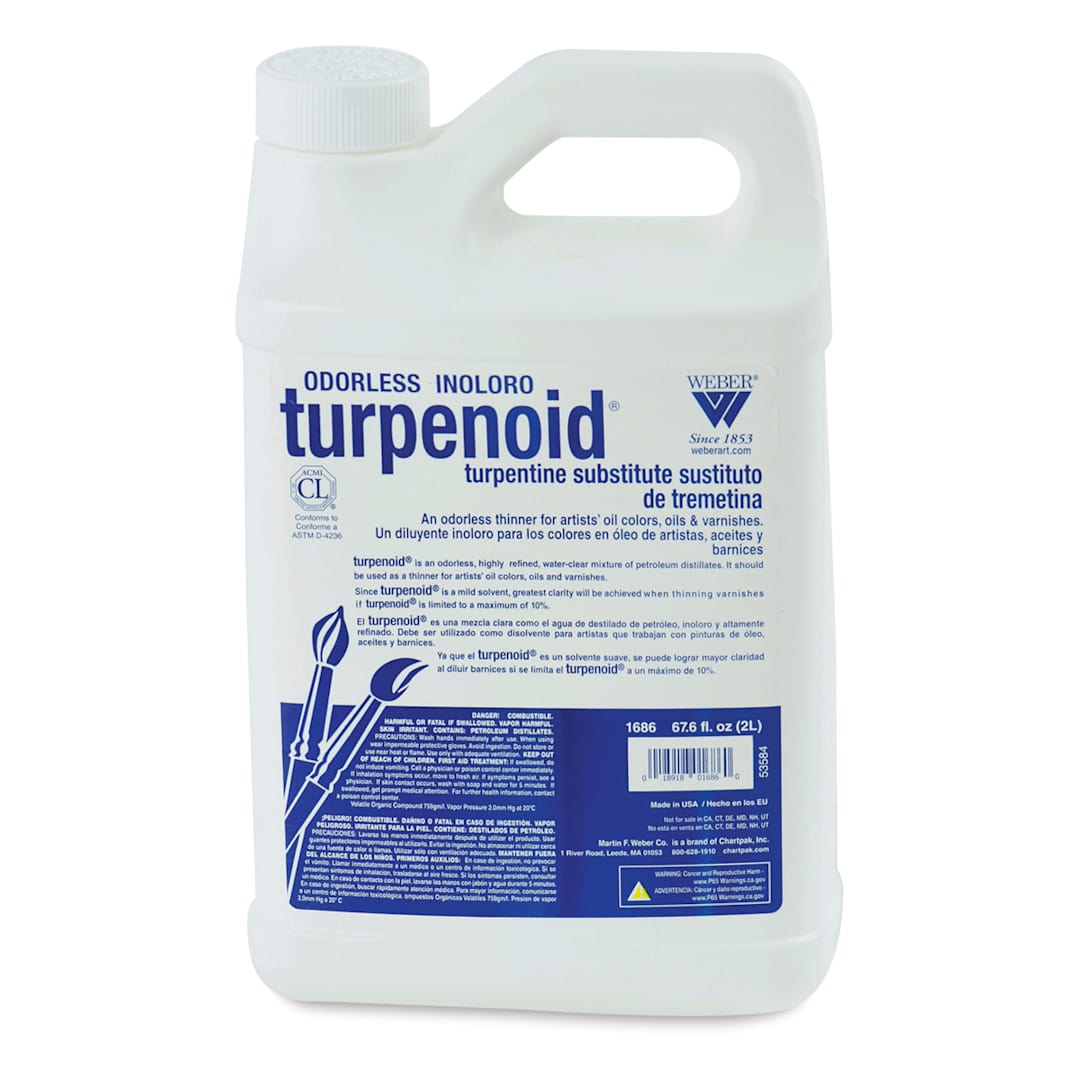 Open in modal - Weber Turpenoid - 2 Liter Plastic Jug, Front Of Jug