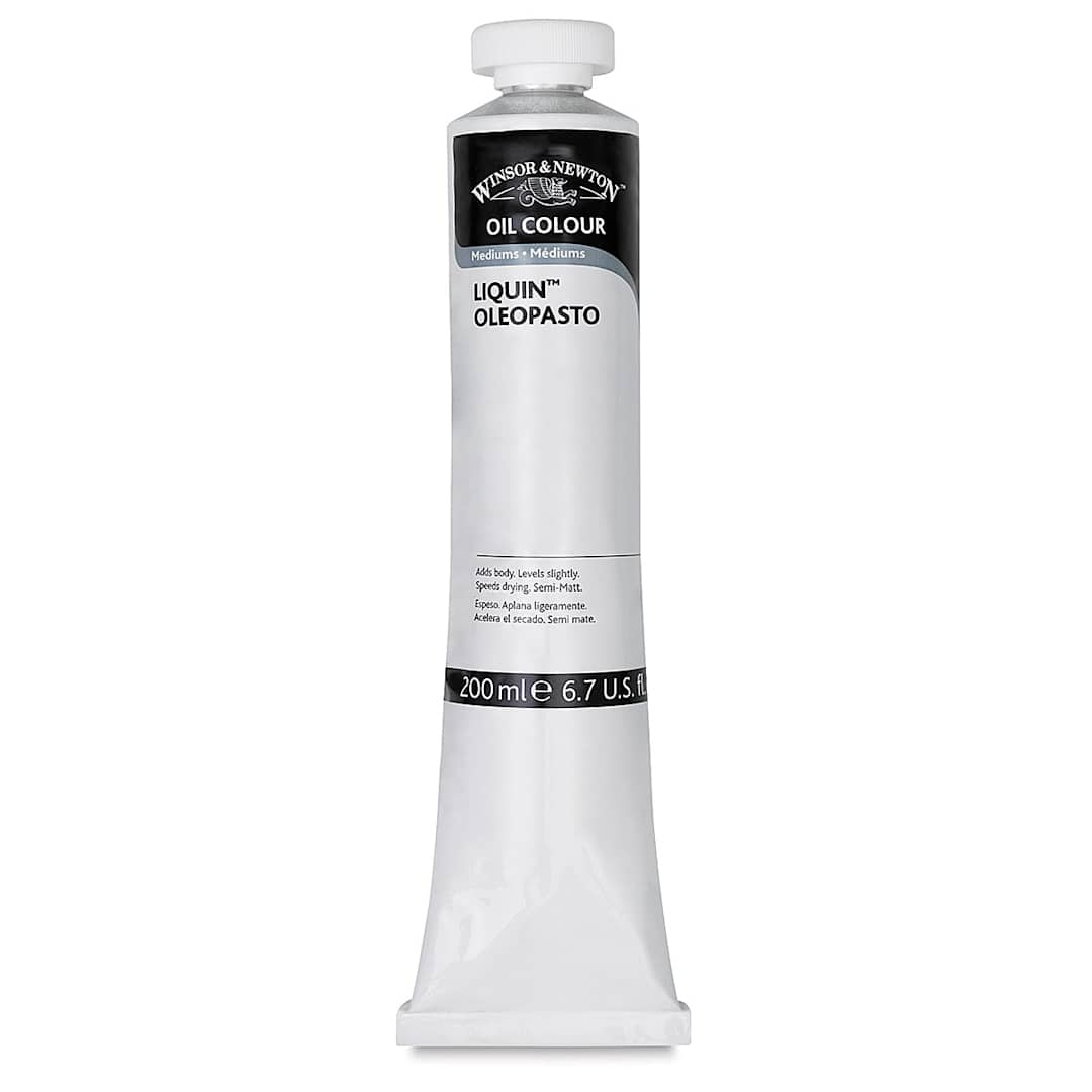 Open in modal - Winsor & Newton Liquin Oleopasto - 200 ml tube shown upright
