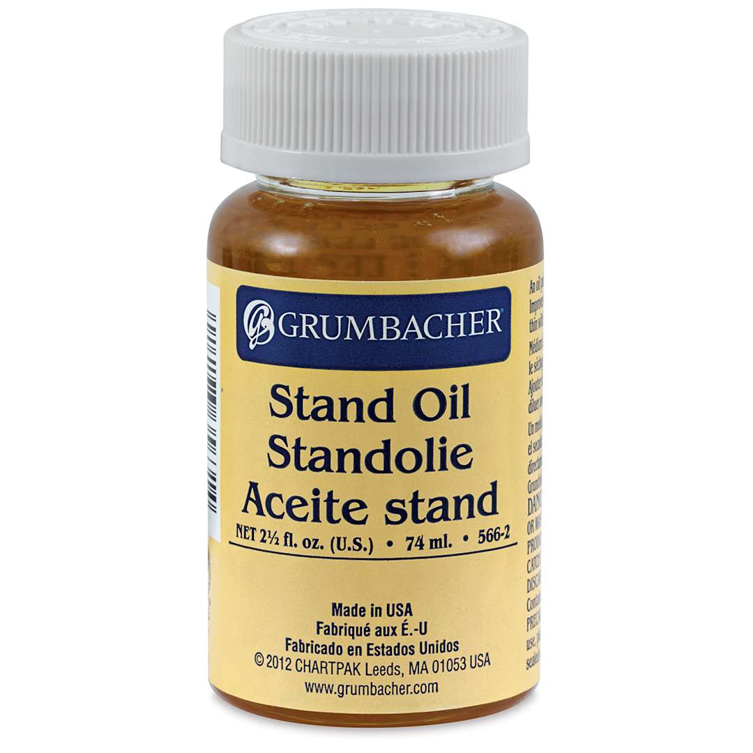 Open in modal - Grumbacher Stand Oil - Front view of bottle
