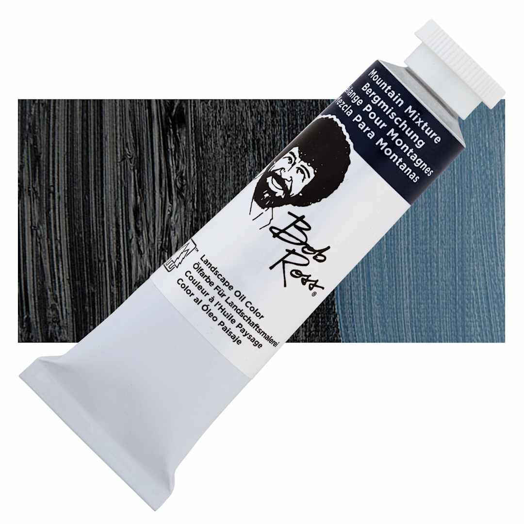 Open in modal - Bob Ross Oil Color - Mountain Mix, 1.25 oz tube and swatch