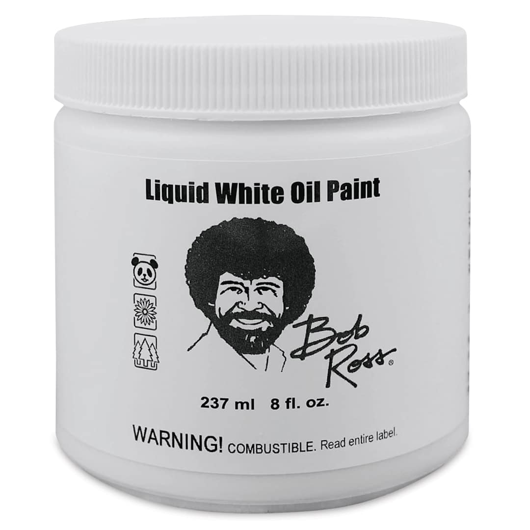 Open in modal - Bob Ross Liquid Medium - White, 8 oz jar