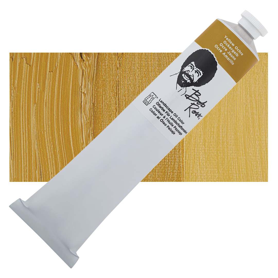 Open in modal - Bob Ross Oil Color - Yellow Ochre, 6.8 oz tube and swatch
