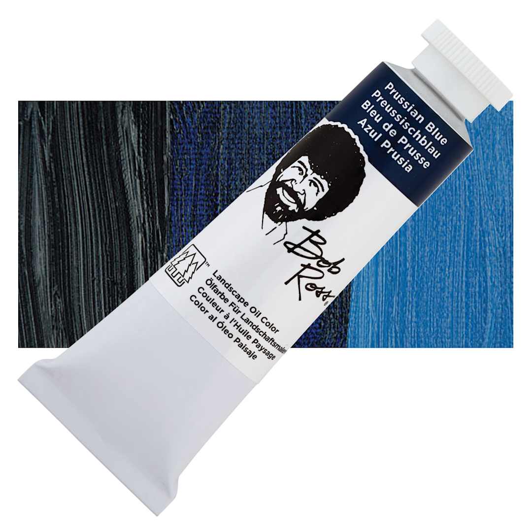 Open in modal - Bob Ross Oil Color - Prussian Blue, 1.25 oz tube and swatch