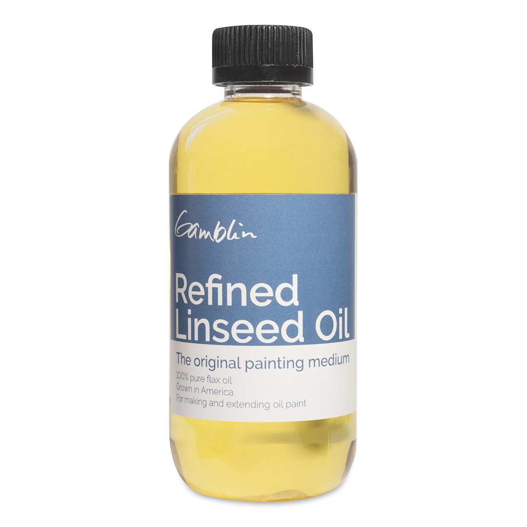 Open in modal - Gamblin Refined Linseed Oil - 8 oz bottle