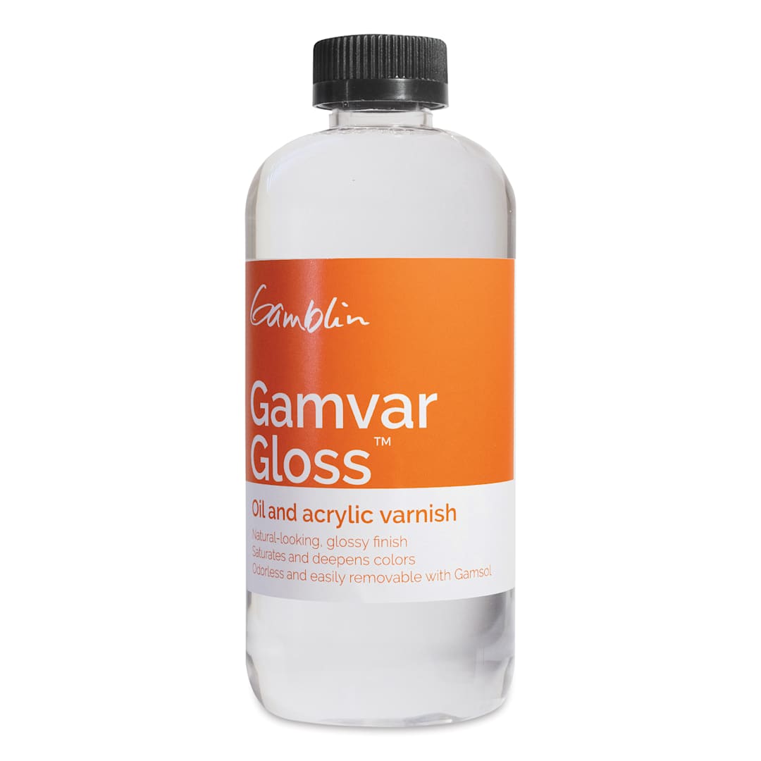 Open in modal - Gamblin Gamvar Gloss Varnish - 16.9 oz bottle