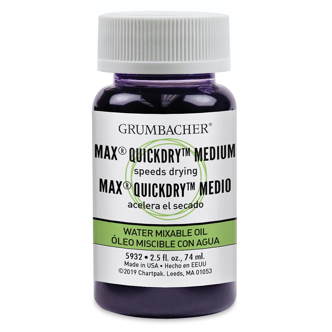 Open in modal - Grumbacher Max QuickDry Medium - 2.5 oz Jar