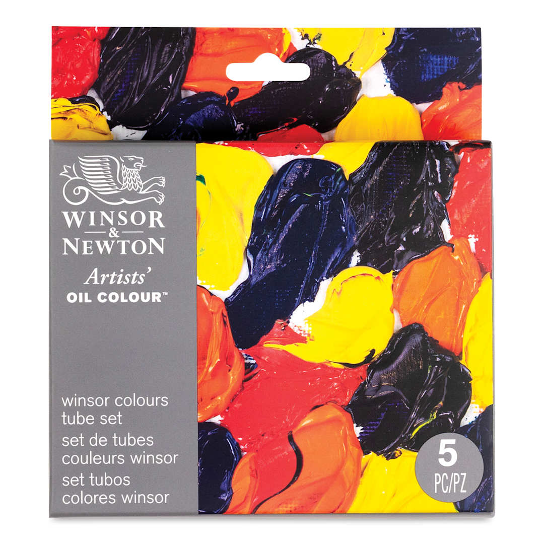 Open in modal - Winsor & Newton Artists' Oil Colors - Set of 5, Winsor Colors, 37ml tubes front of package