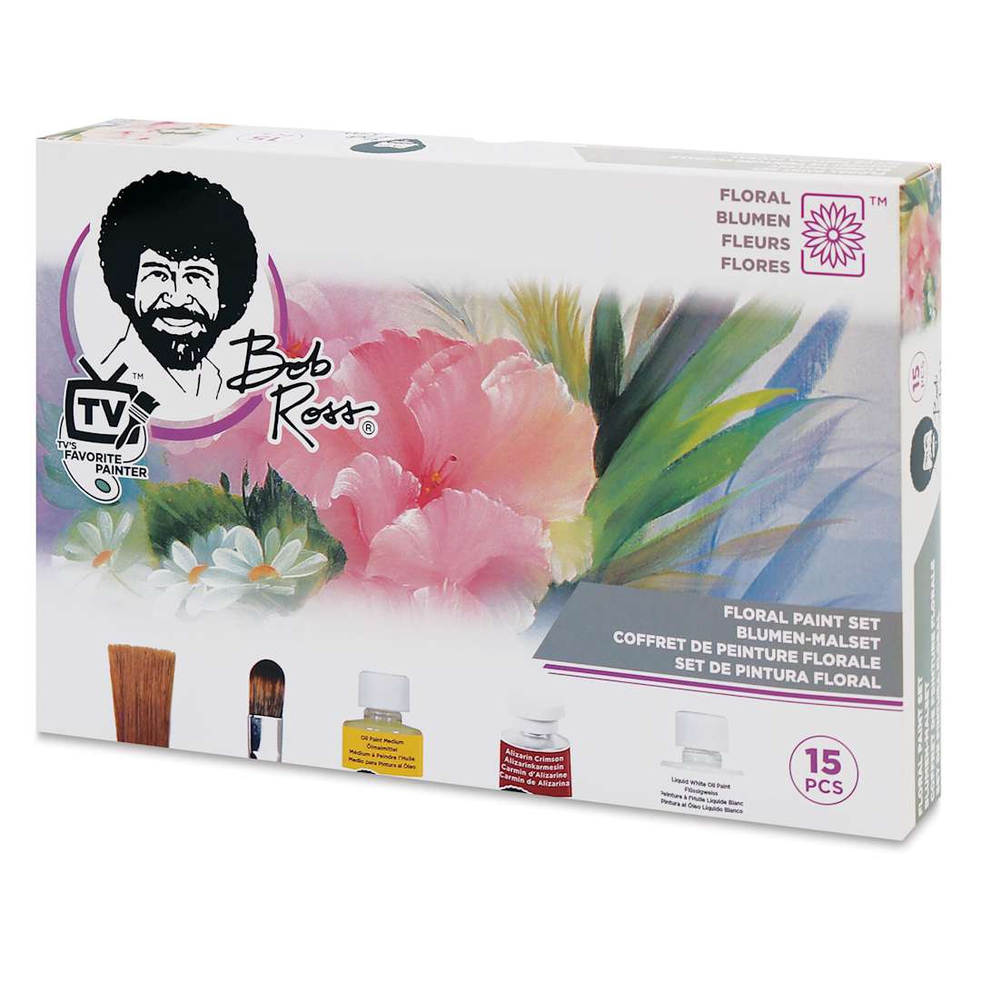 Open in modal - Bob Ross Flower Oil Painting Set