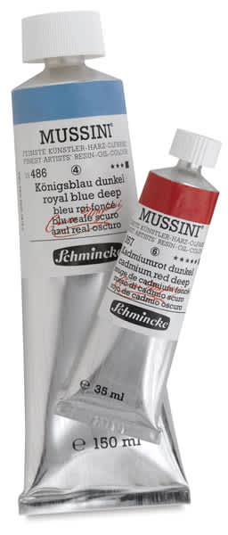 Open in modal - Schmincke Mussini Oil Paints - 2 Upright Tubes shown
