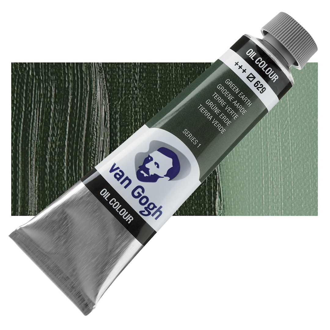 Open in modal - Van Gogh Oil Paint - Terre Verde, 40 ml tube and swatch