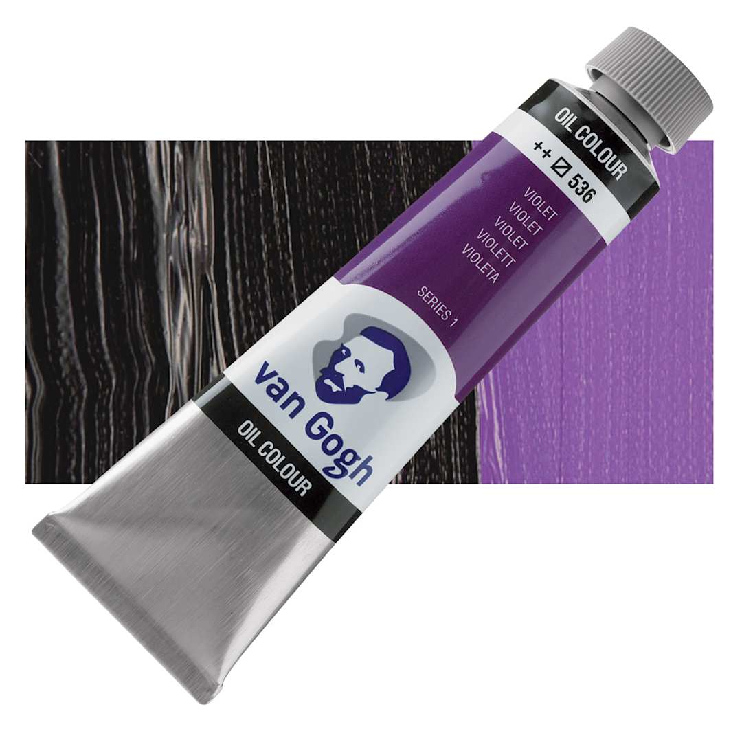 Open in modal - Van Gogh Oil Paint - Violet, 40 ml tube and swatch