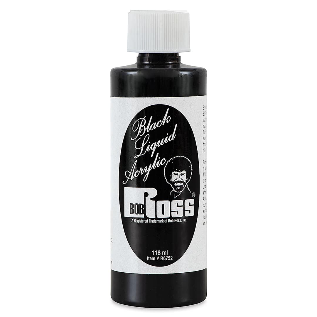 Open in modal - Bob Ross Liquid Acrylic - Black, 4 oz bottle