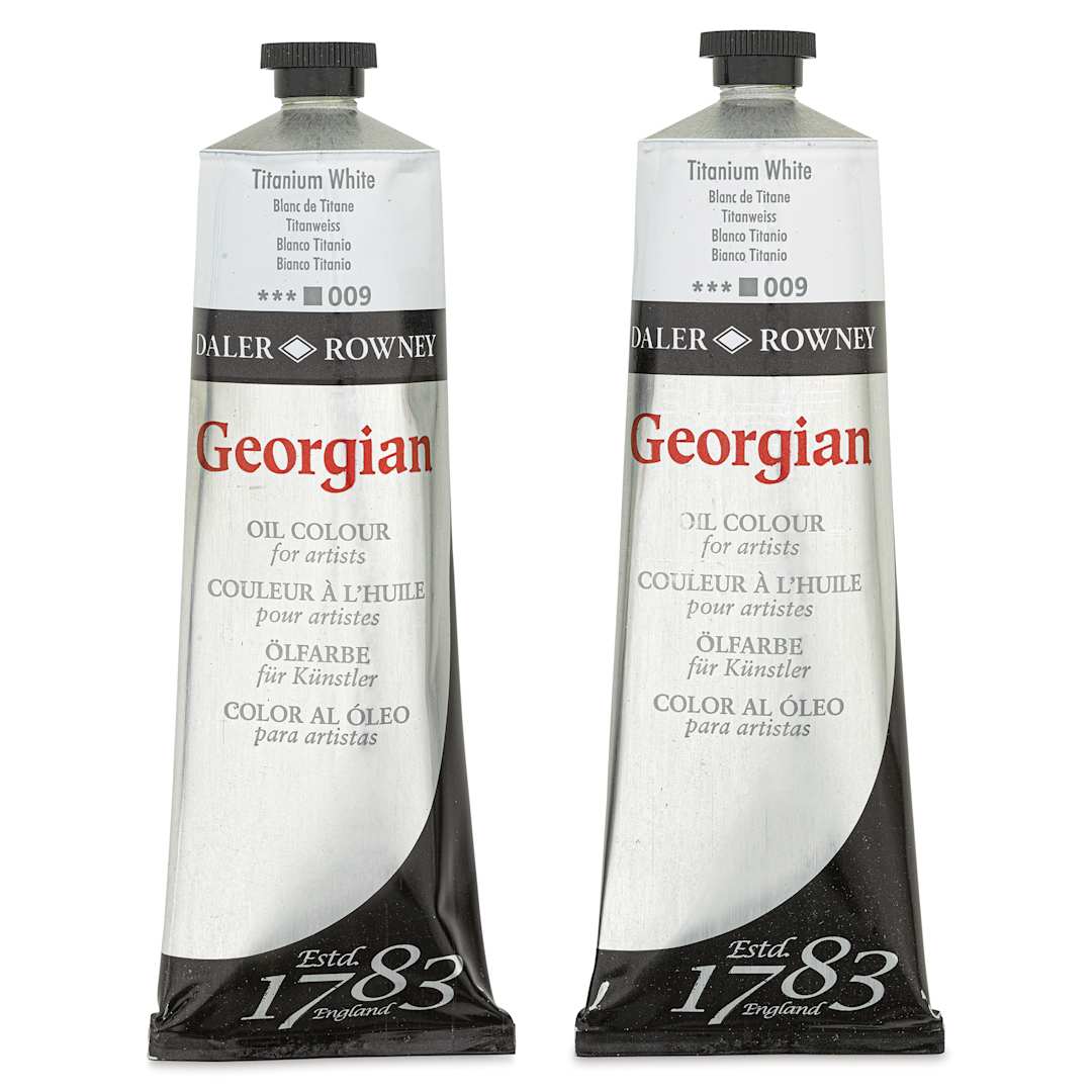 Open in modal - Daler-Rowney Georgian Oil Color - Titanium White, Set of 2, 225 ml tubes