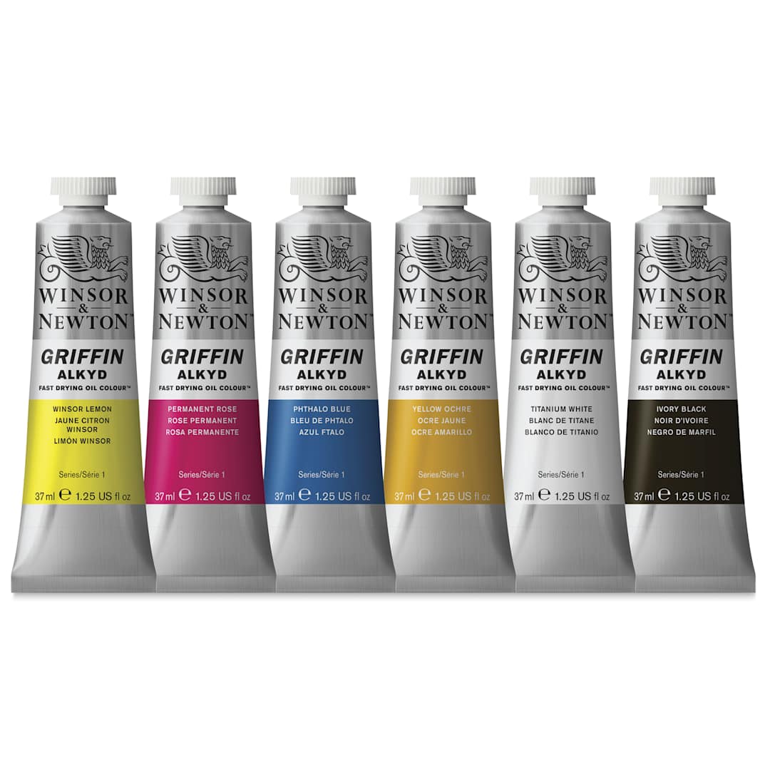 Open in modal - Winsor & Newton Griffin Alkyds - Set of 6, Assorted Colors, 37 ml
