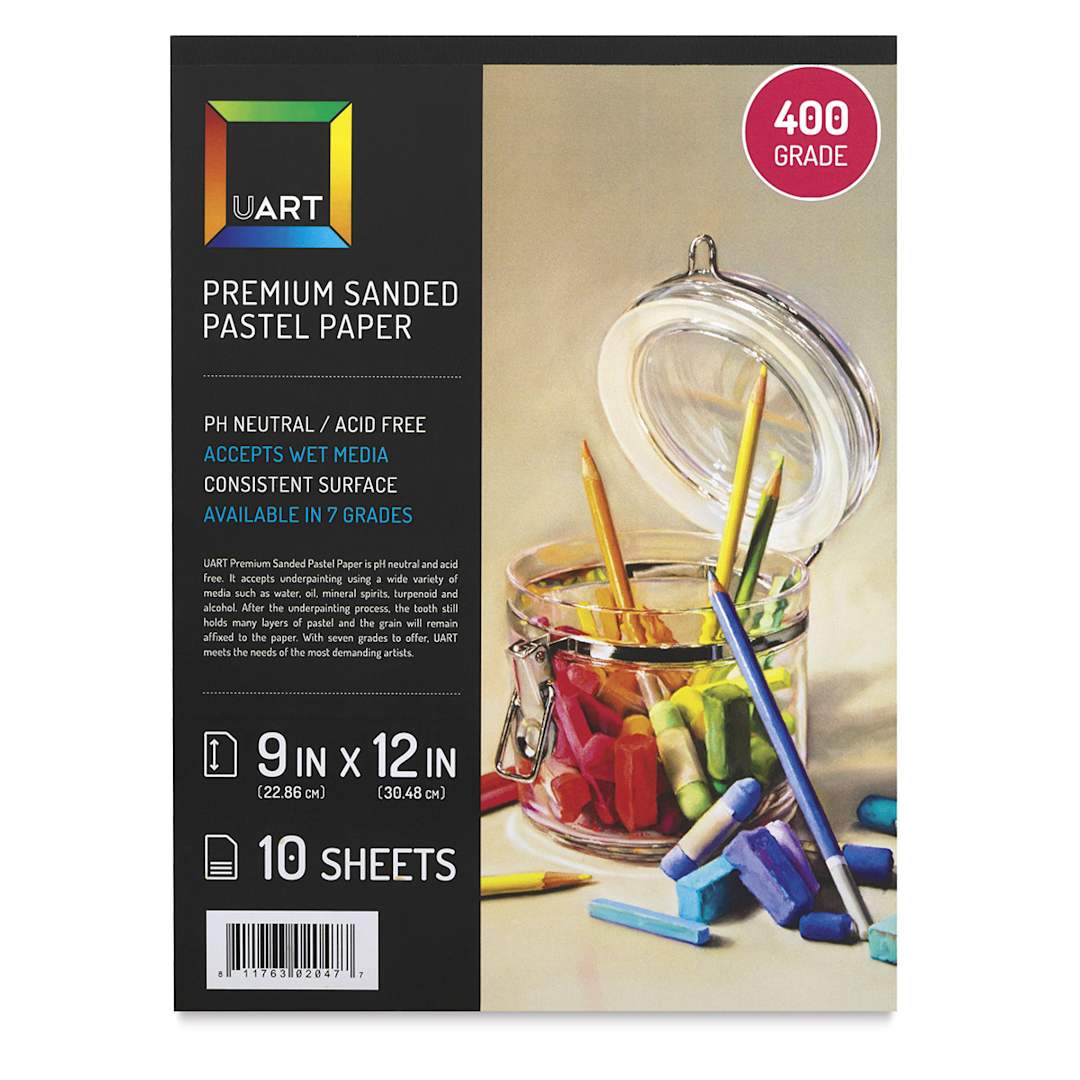 Open in modal - UArt Sanded Pastel Paper Pad - 400 Grit, 9" x 12", 10 sheets, Beige