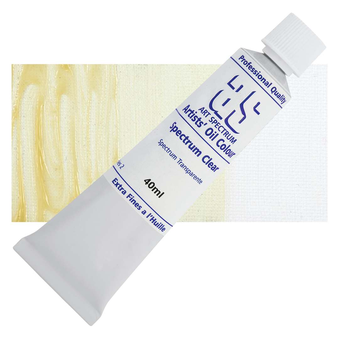 Open in modal - Art Spectrum Clear Oil Paint - 40 ml tube and swatch