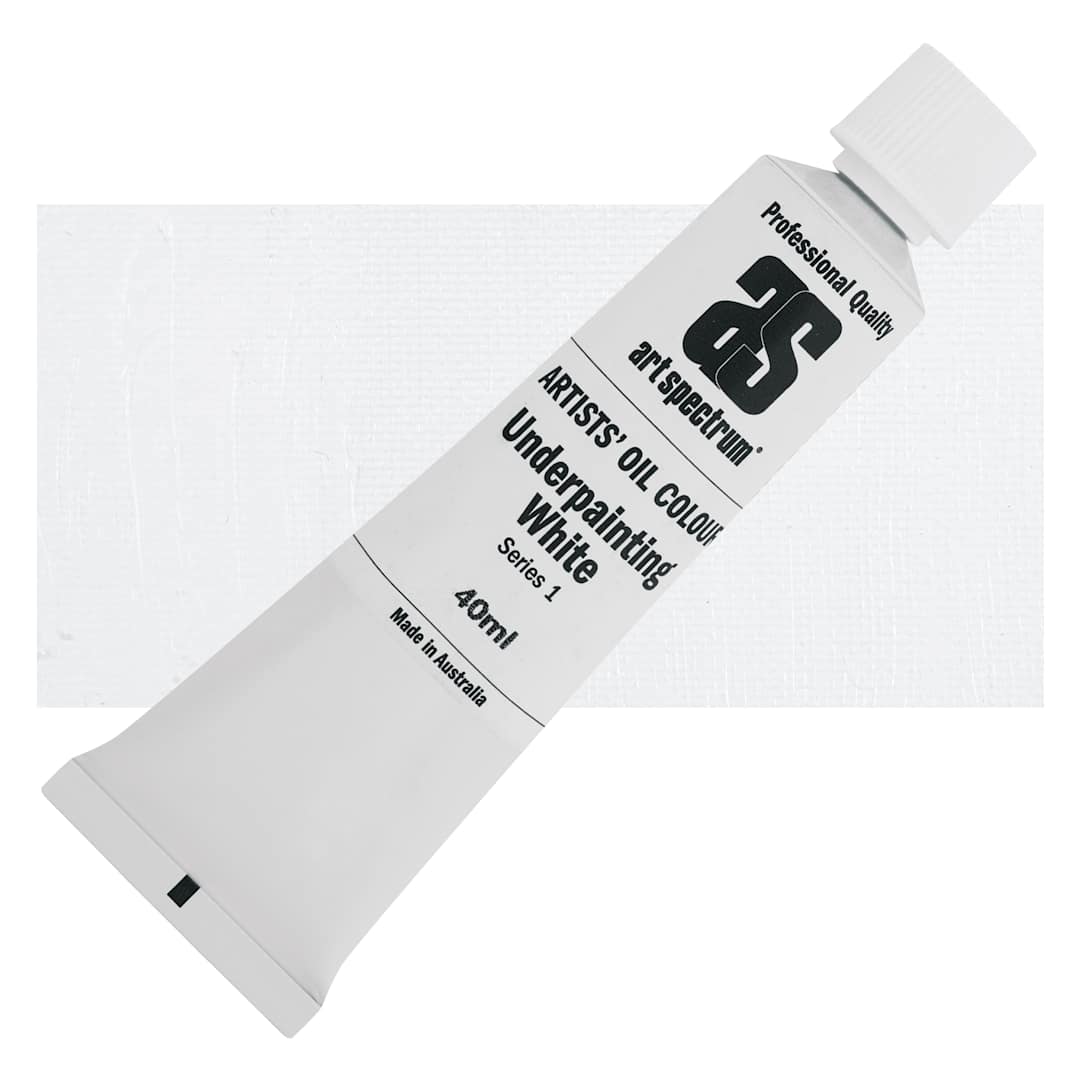 Open in modal - Art Spectrum Artists' Oil Paint - Underpainting White, 40 ml tube and swatch