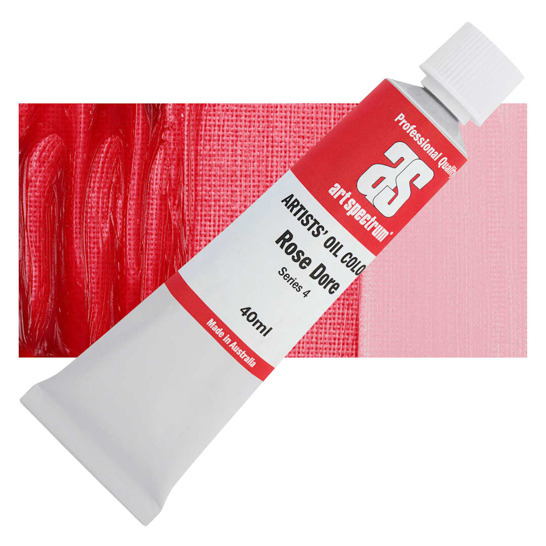 Open in modal - Art Spectrum Artists' Oil Paint - Rose Dore, 40 ml tube and swatch