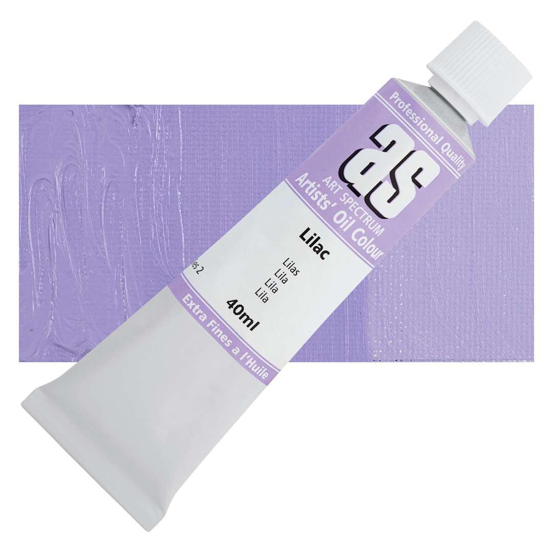Open in modal - Art Spectrum Artists' Oil Paint - Lilac, 40 ml tube and swatch