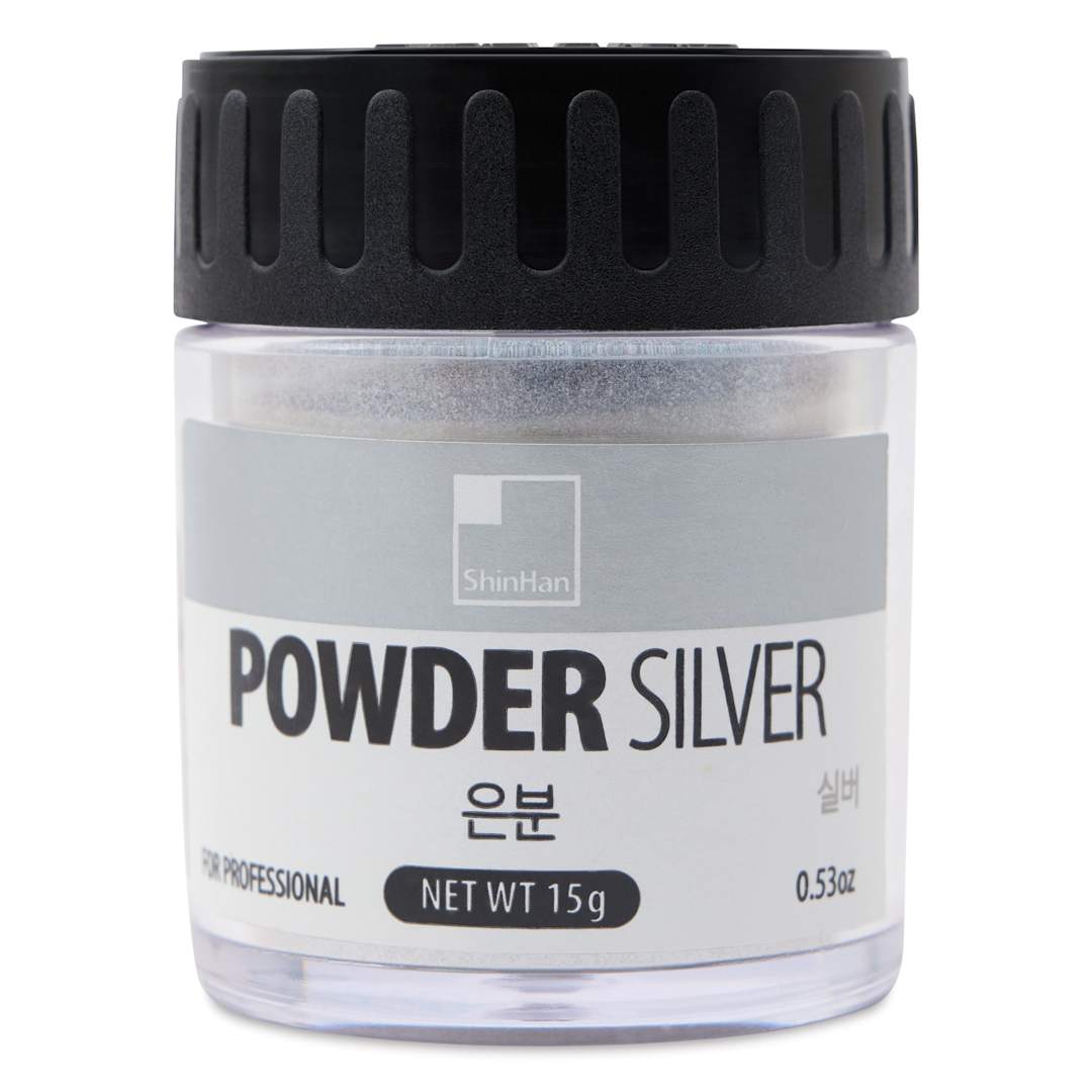 Open in modal - ShinHan Professional Metallic Powder - 15 g, Silver, Jar, front