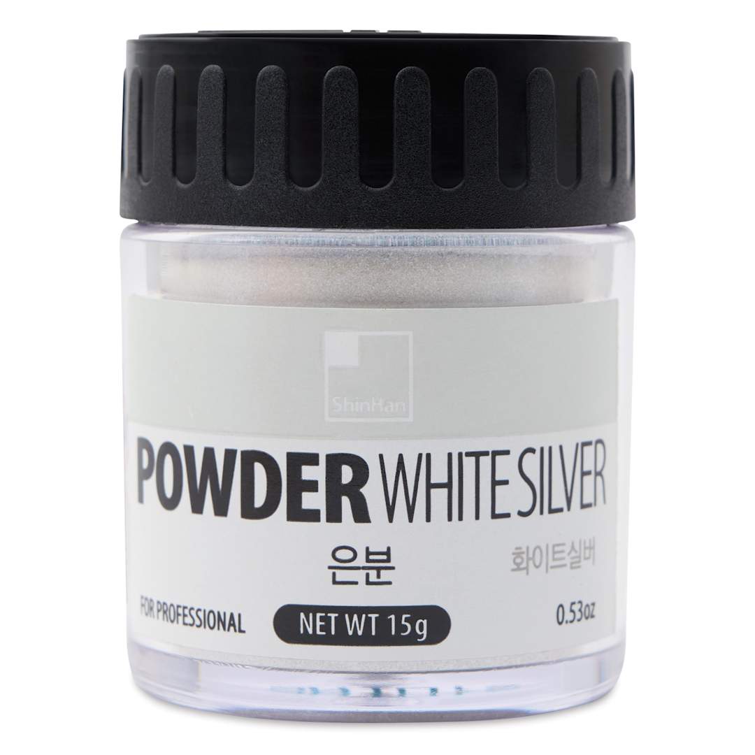Open in modal - ShinHan Professional Metallic Powder - 15 g, White Silver, Jar, front