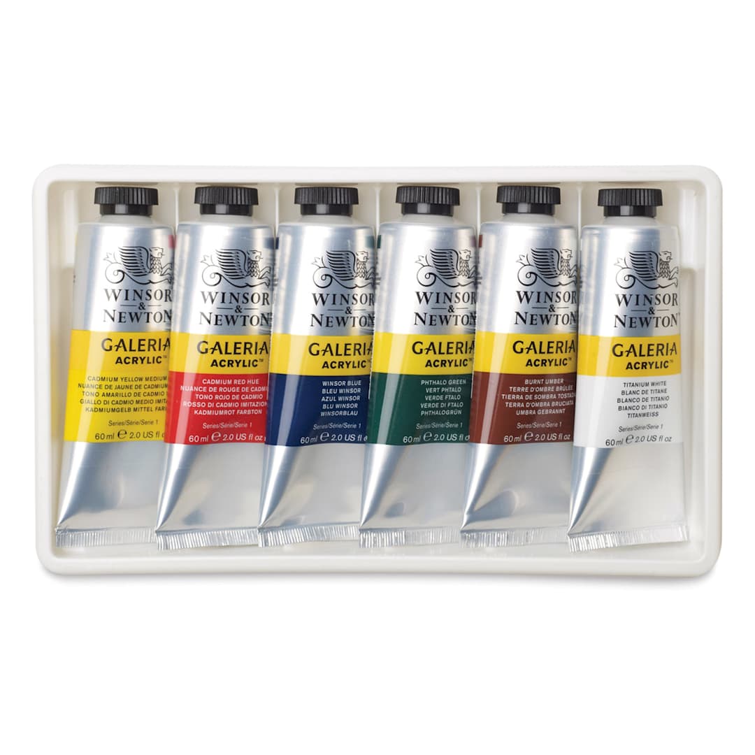 Open in modal - Winsor & Newton Galeria Acrylics - Set of 6 colors, 60 ml tubes