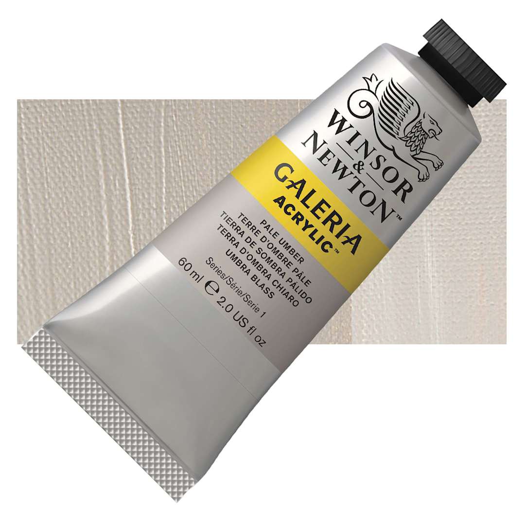 Open in modal - Winsor & Newton Galeria Flow Acrylic - Pale Umber, 60 ml tube and swatch