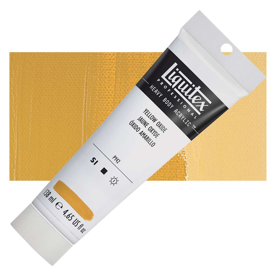 Open in modal - Liquitex Heavy Body Artist Acrylic - Yellow Oxide, 4.65 oz Tube and swatch
