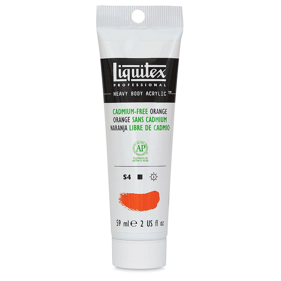 Open in modal - Liquitex Heavy Body Artist Acrylics - Cadmium-Free Orange, 2 oz