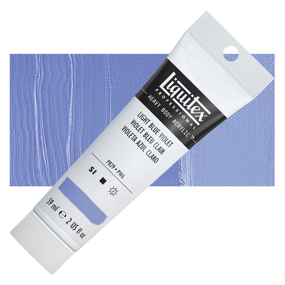 Open in modal - Liquitex Heavy Body Artist Acrylic - Light Blue Violet, 2 oz Tube and swatch