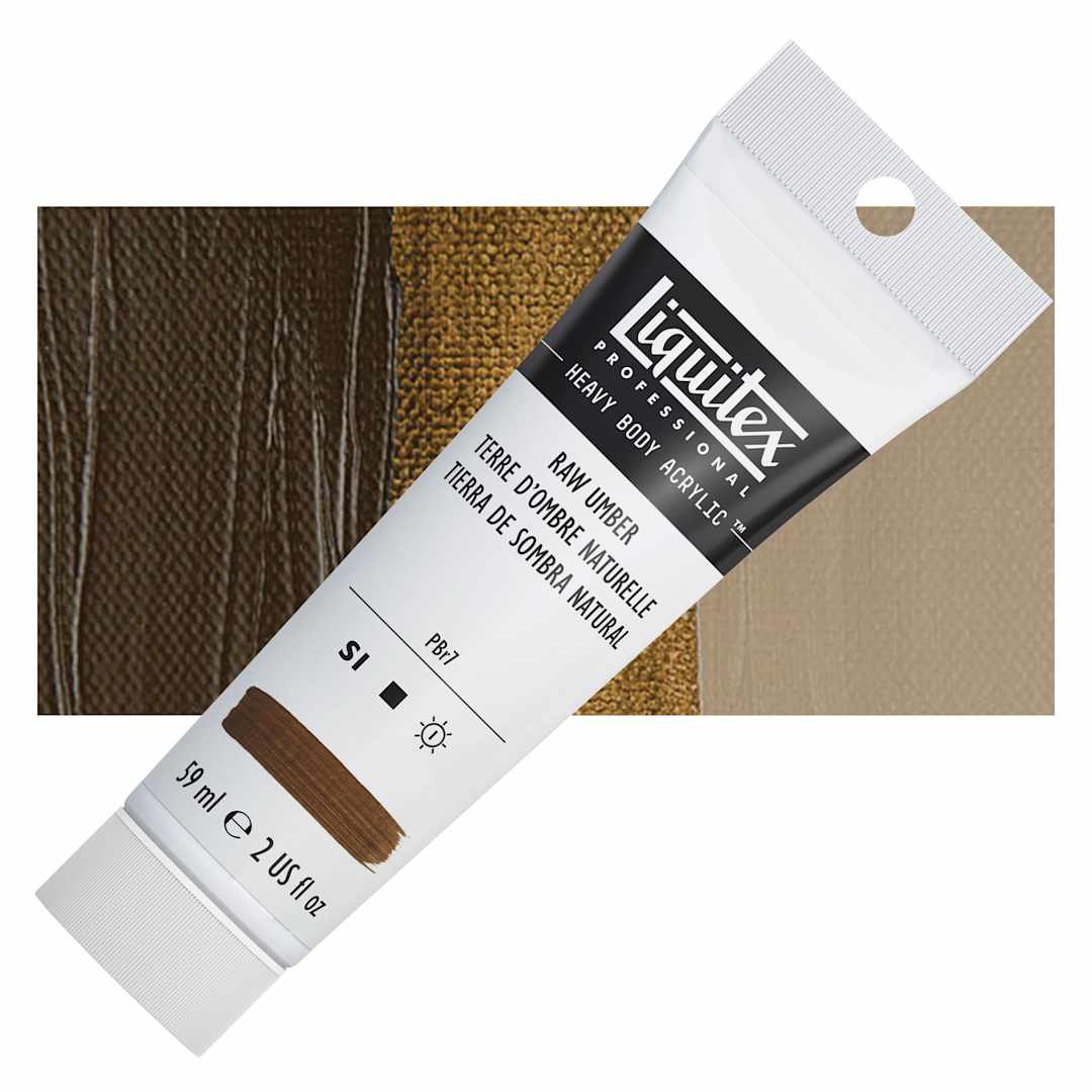 Open in modal - Liquitex Heavy Body Artist Acrylic - Raw Umber, 2 oz Tube and swatch