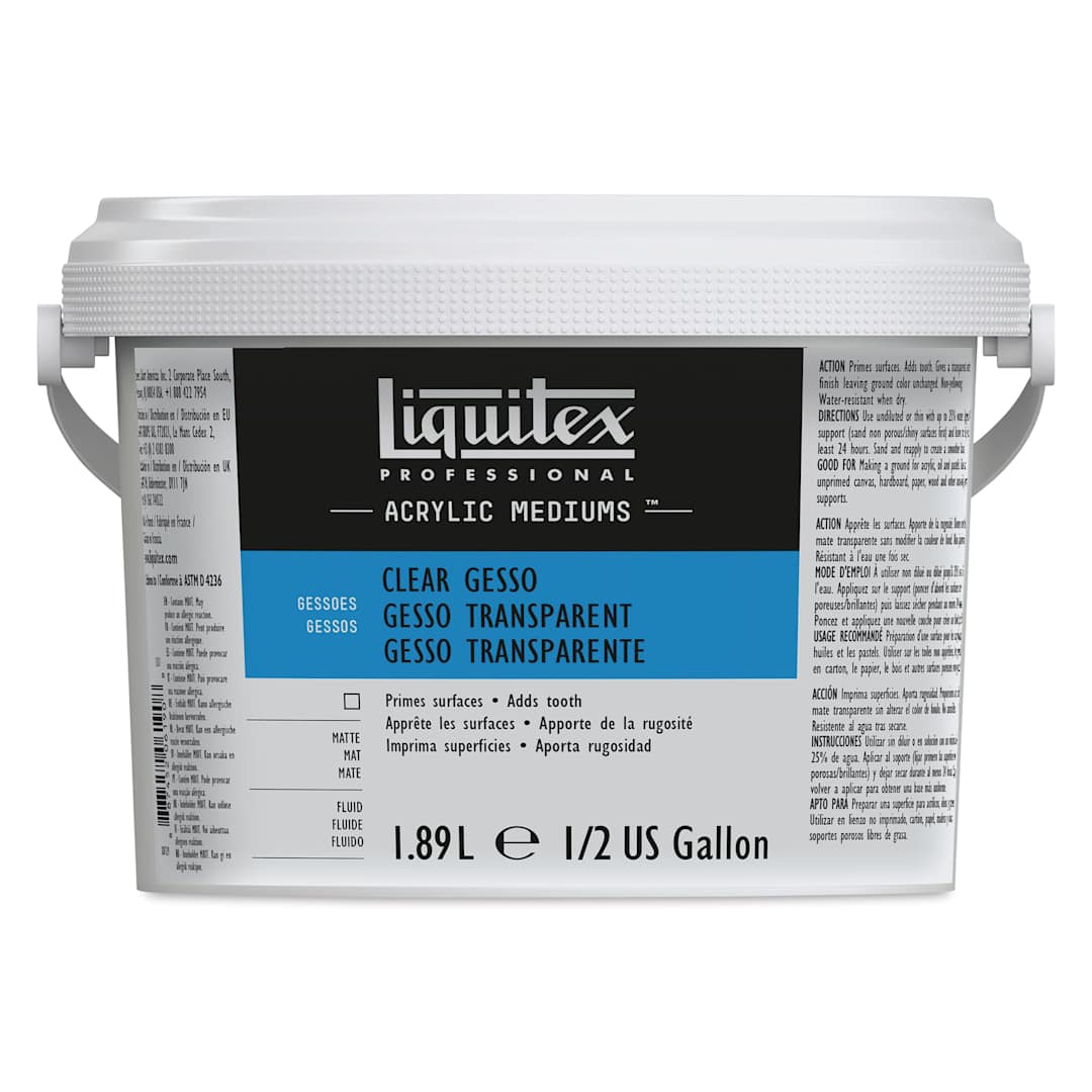 Open in modal - Liquitex Acrylic Gesso - Clear, Half Gallon
