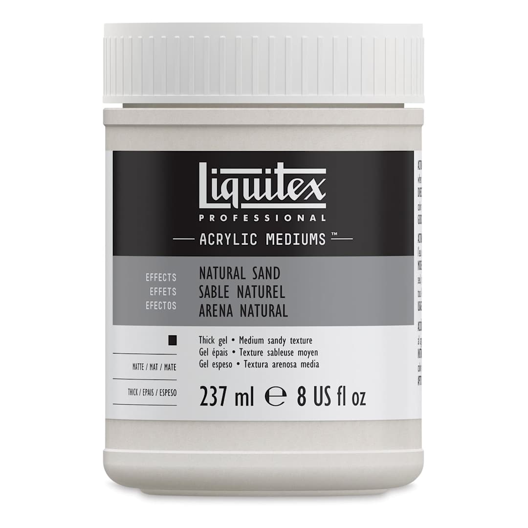 Open in modal - Liquitex Effects Natural Sand Medium - Fine, 8 oz jar