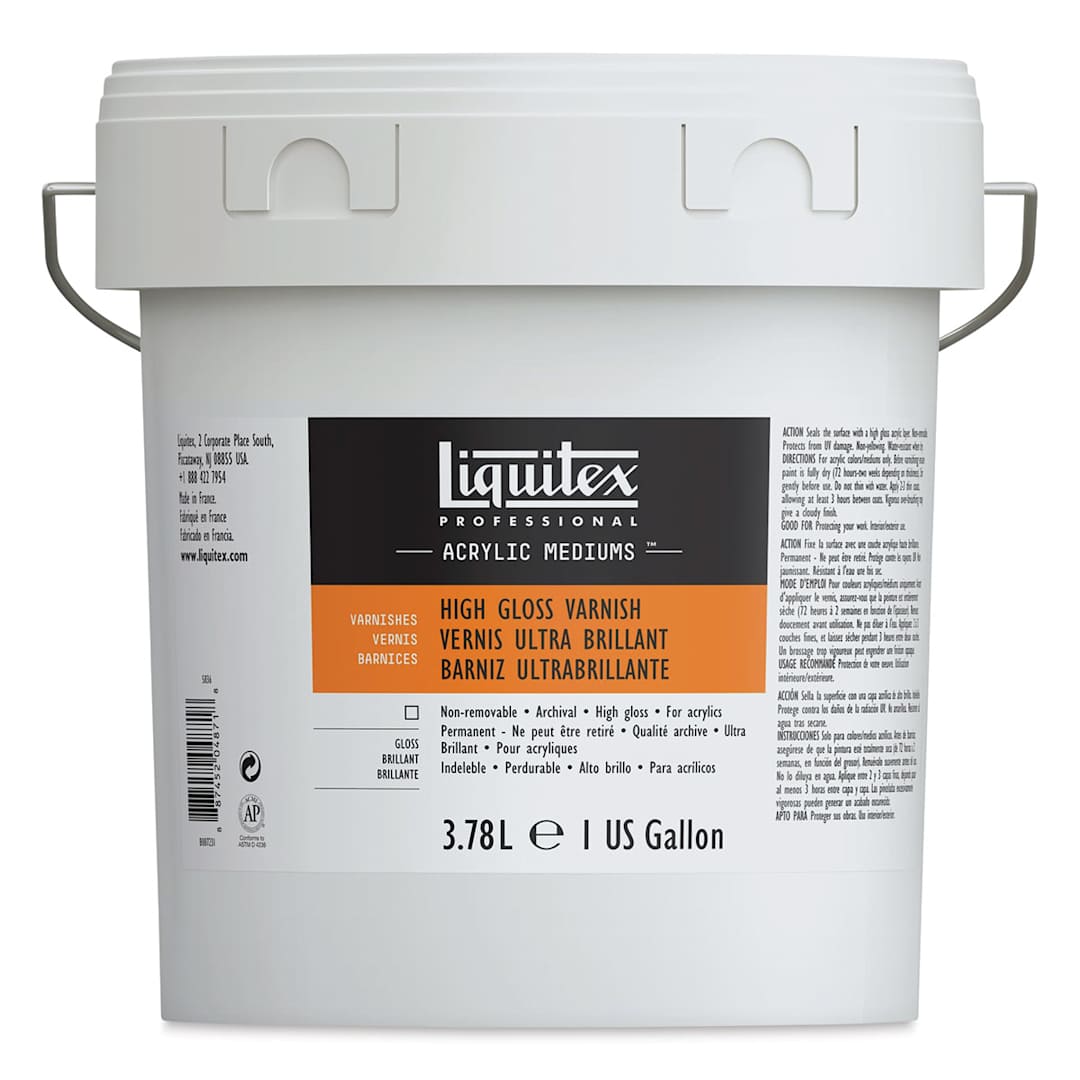 Open in modal - Liquitex Acrylic Varnish - High Gloss, Gallon, Bucket