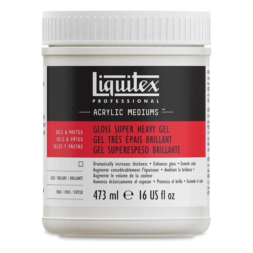 Open in modal - Liquitex Medium - Super Heavy Gel Medium, Gloss, 16 oz bottle