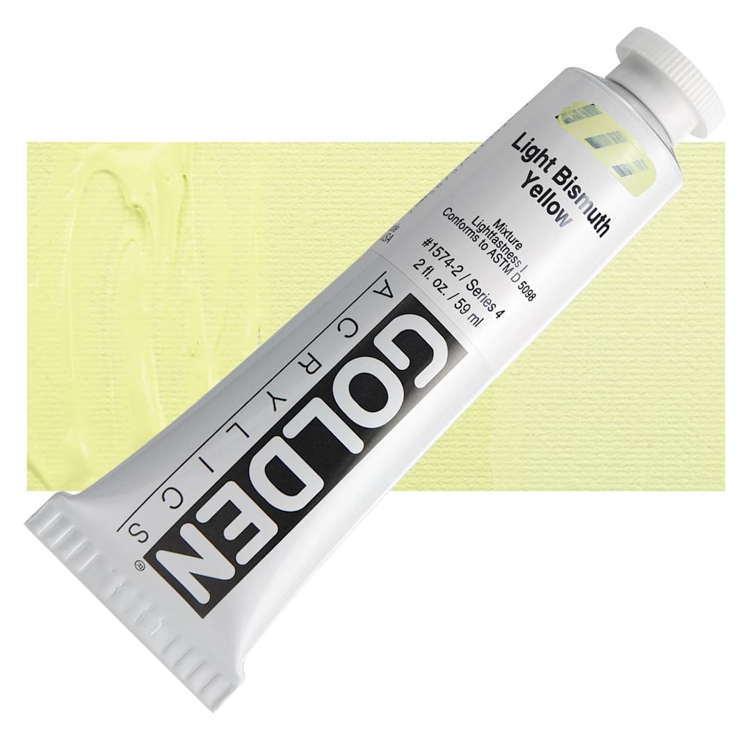 Open in modal - Golden Heavy Body Artist Acrylic - Light Bismuth Yellow, 2 oz and swatch