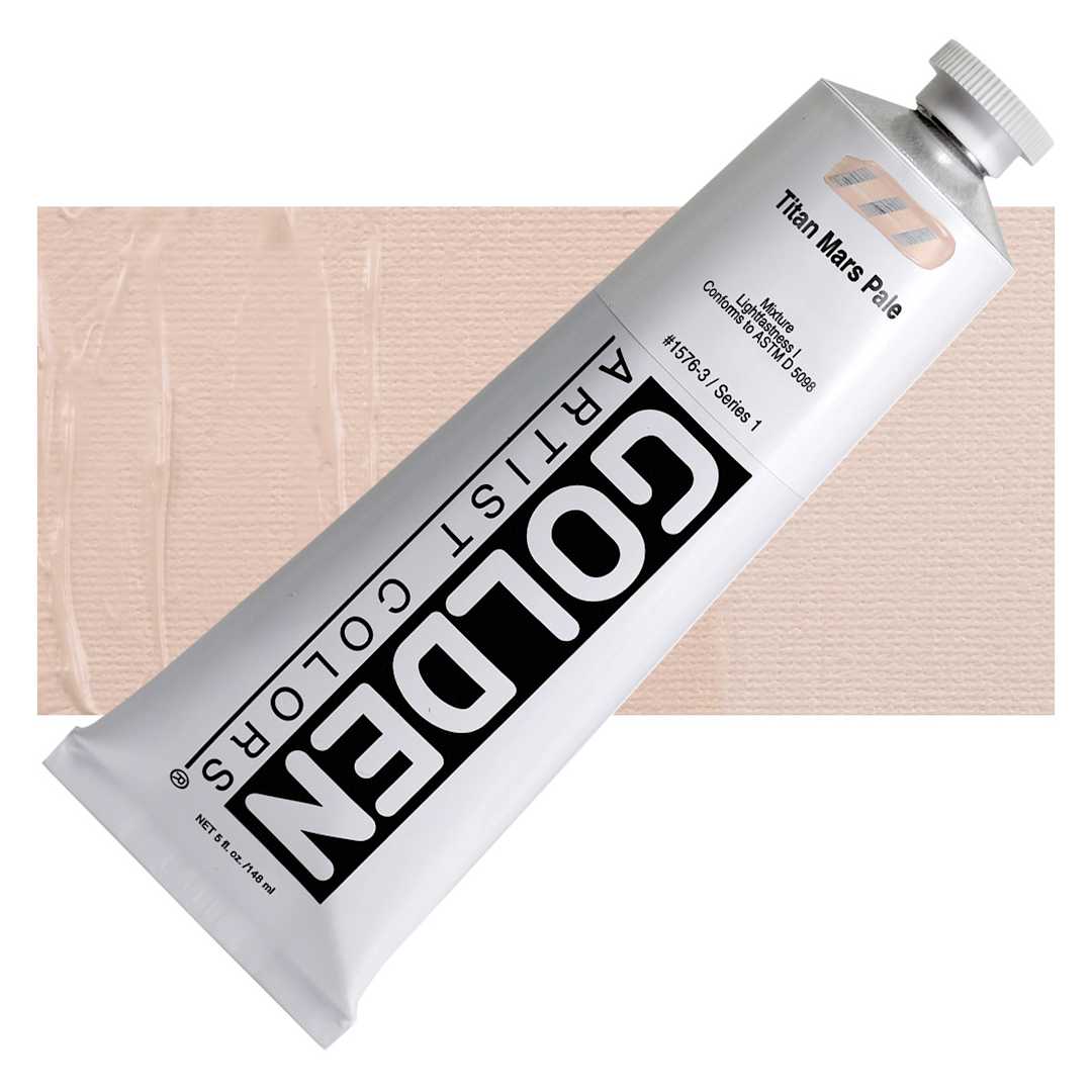 Open in modal - Golden Heavy Body Artist Acrylic - Titan Mars Pale, 5 oz and swatch