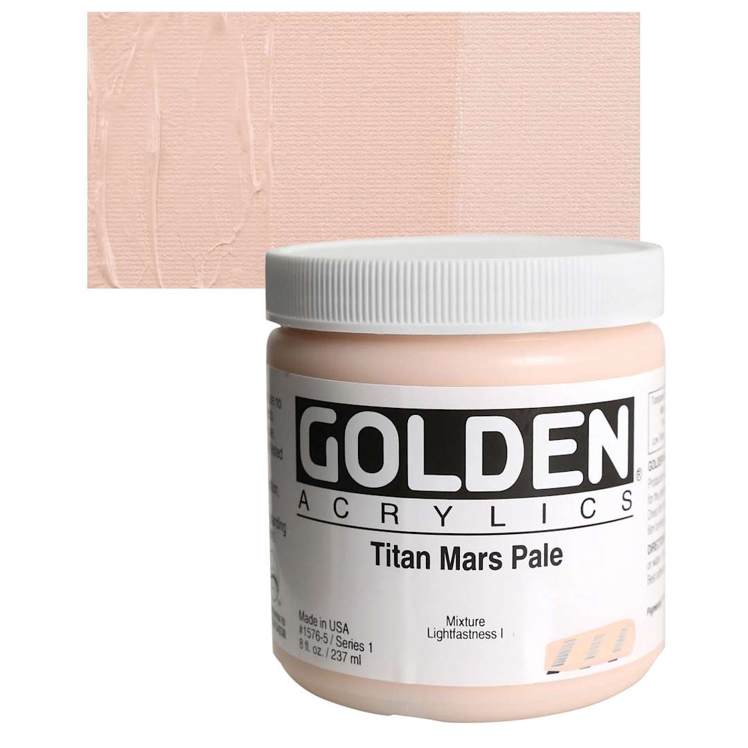 Open in modal - Golden Heavy Body Artist Acrylic - Titan Mars Pale, 8 oz and swatch