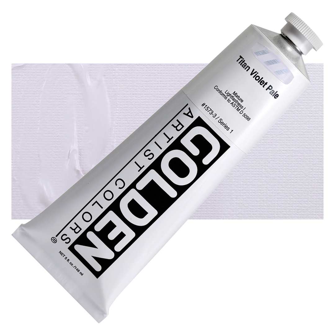 Open in modal - Golden Heavy Body Artist Acrylic - Titan Violet Pale, 5 oz and swatch